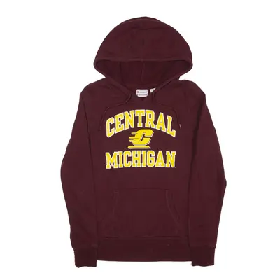 CHAMPION Central Michigan USA Hoodie Maroon Pullover Womens M