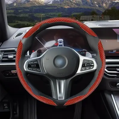 Car Steering Wheel Cover, Breathable Non-slip Car Steering Wheel Protector, Car Interior Accessories for Women & Men, Automot...