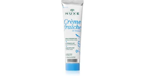 Nuxe Fresh Beauty Cream 3 in 1 - 48H Moisturizing Cream + Make-up Removing Milk + Plumping Mask 100ml