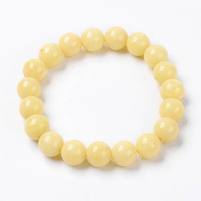 Natural Mashan Jade Beaded Stretch Bracelet