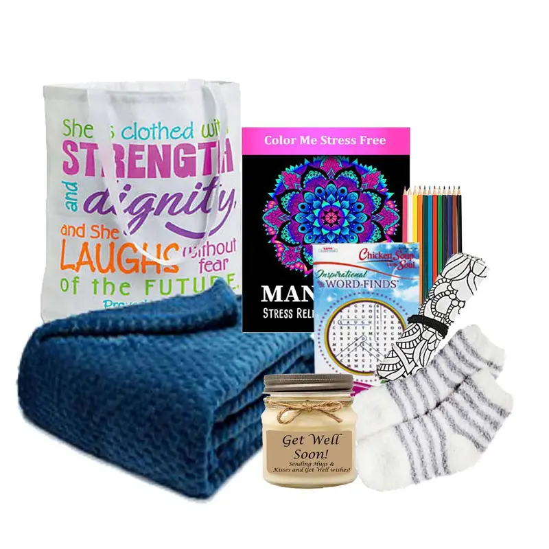 Gift Baskets Get Well Gift Of Comfort Tote with Blanket