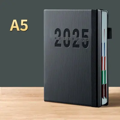 A5 2025 Daily Planner, 1 Count 200 Sheets/400 Pages Planner Notebook, Check in Time Management One Page Per Day Planner for H...
