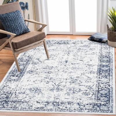 Garvee Living Room Rug 9x12 Area Rug Large Washable Rugs for Bedroom Low Pile Non Slip Vintage Rug Non-Shedding Throw Rug for...