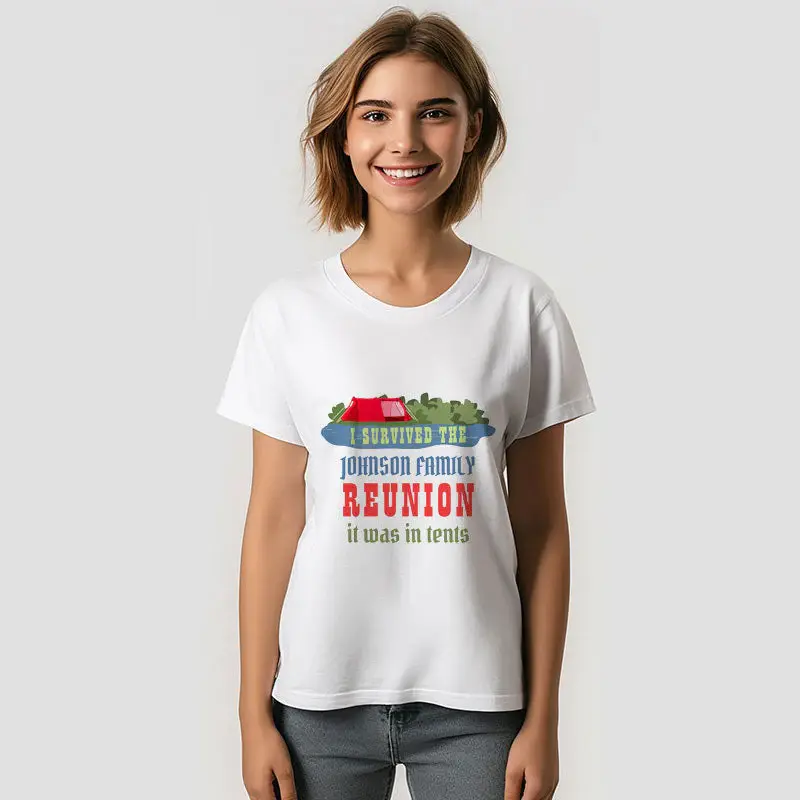 Tent Family Reunion Funny I Survived Custom T-Shirt