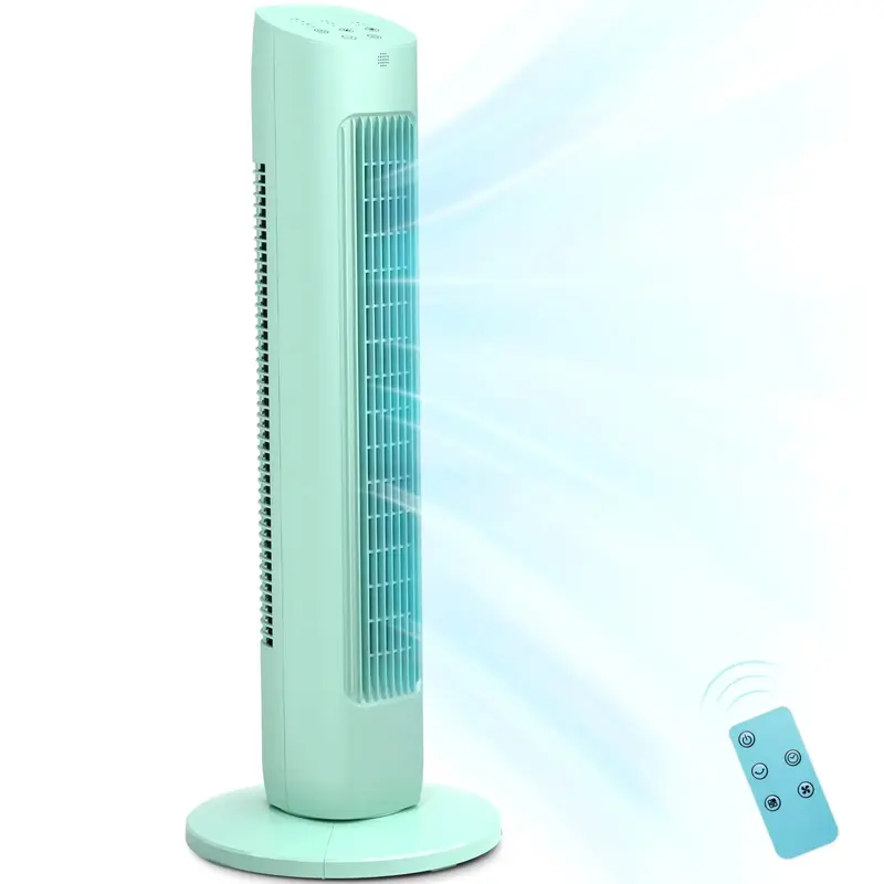 COWSAR Tower Fan for Bedroom, 85° Oscillating Fans with 8 Speeds, 30 Portable Bladeless Standing Fan, 15H Timer, Normal/Na...