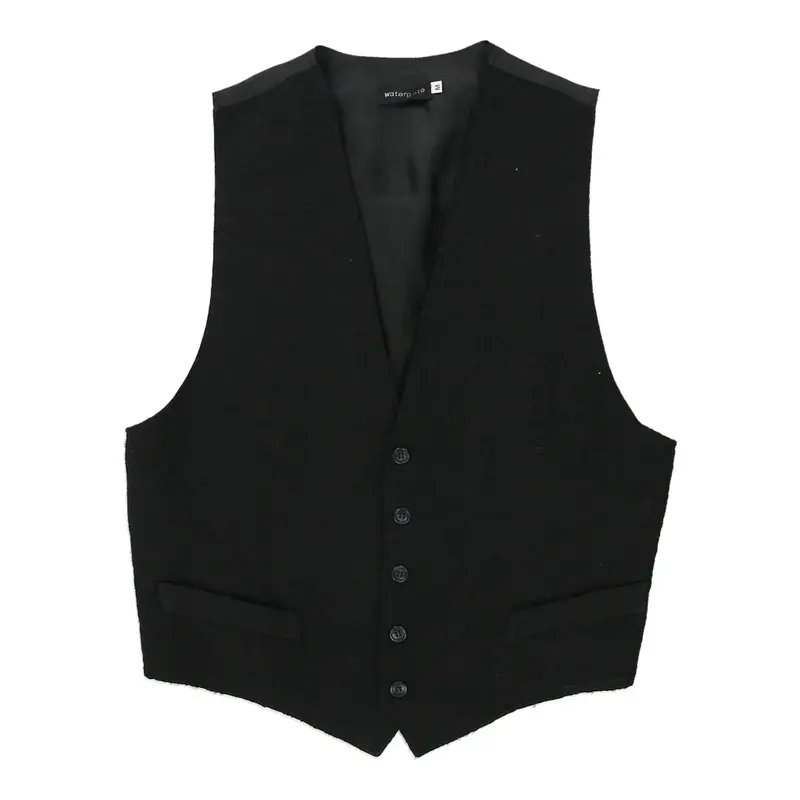 Watergate Waistcoat - Medium Black Wool Blend