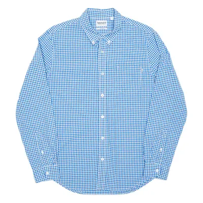TIMBERLAND Mens Shirt Blue Check Long Sleeve L