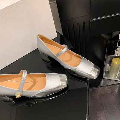 CHIKO Galilea Square Toe Block Heels Mary Jane Shoes