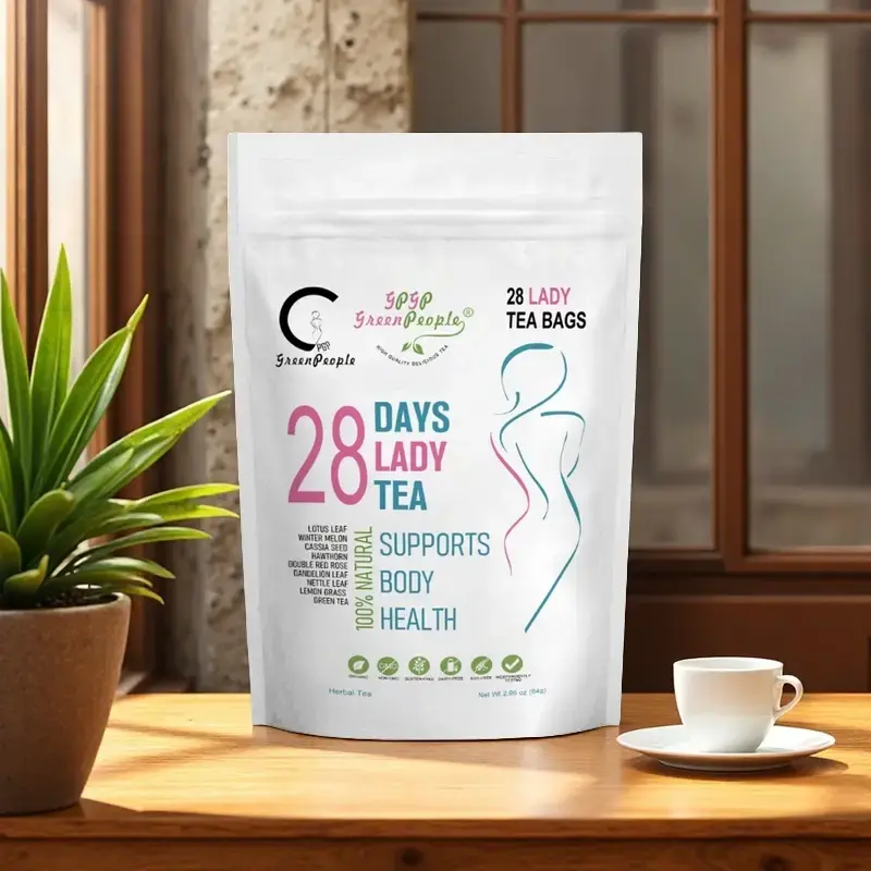 28 Days Lady Herbal Tea - Natural Detox, Bloating Relief & Stress Support,Lotus Leaf,Green Tea,Dandelion Blend,Caffeine-Free,...