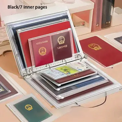 A4 B5 Loose Leaf Document Storage Bag, 1 Count/5 Counts Protective Sleeve Archive Book for Bills and Documents, Office Statio...