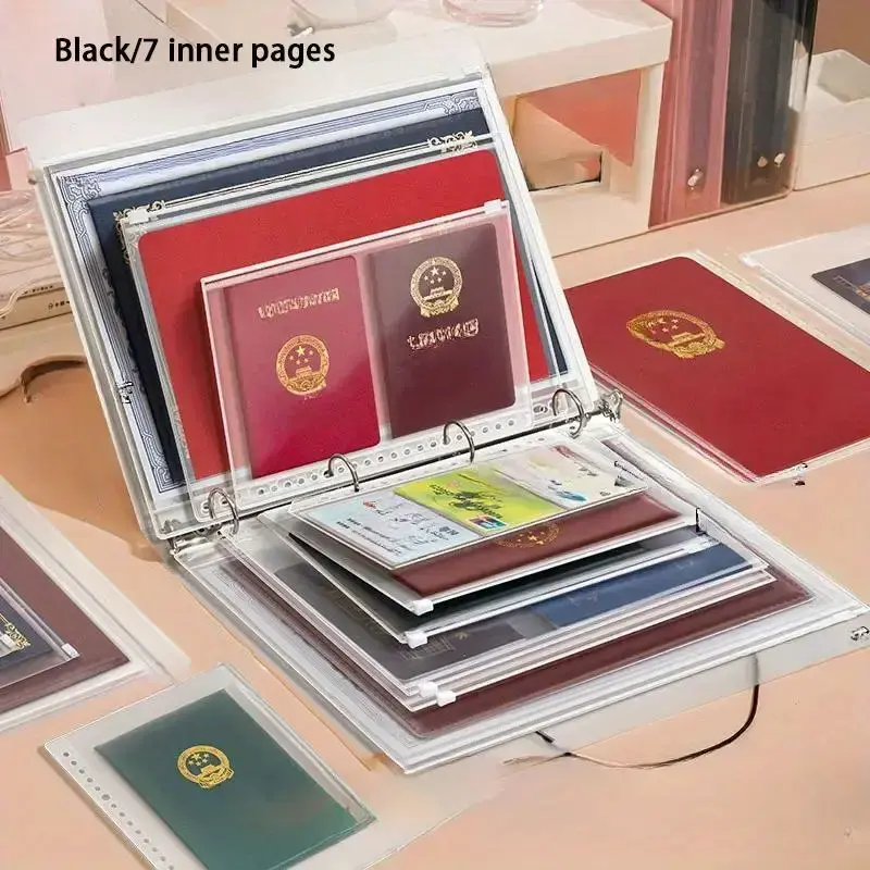 A4 B5 Loose Leaf Document Storage Bag, 1 Count/5 Counts Protective Sleeve Archive Book for Bills and Documents, Office Statio...