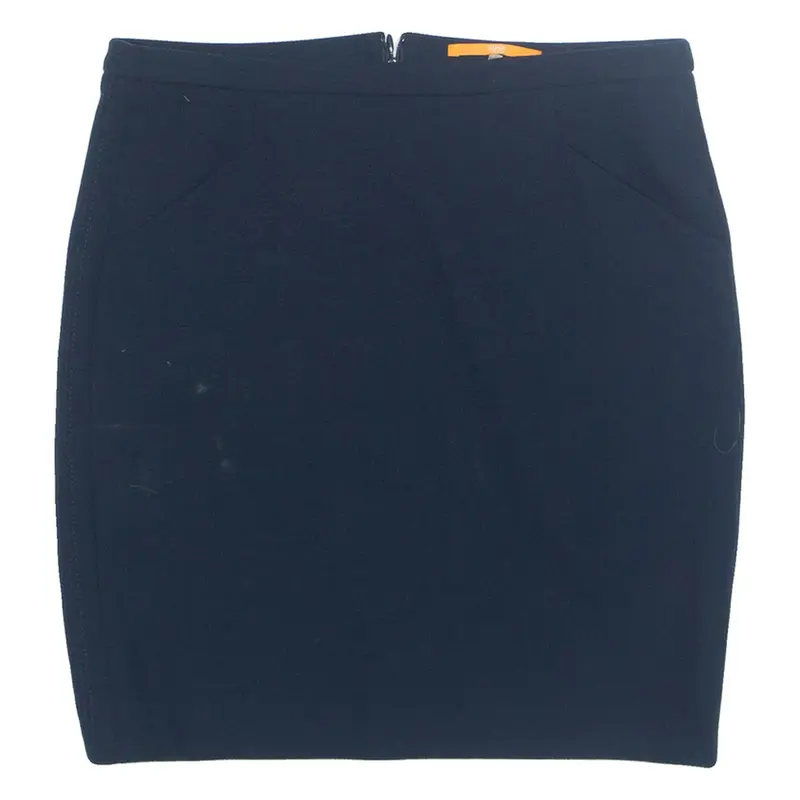 BOSS HUGO BOSS Stretch Belocki Womens Straight Skirt Blue Short UK 6