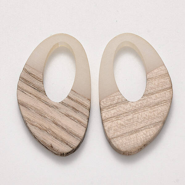 Transparent Resin & Wood Pendants