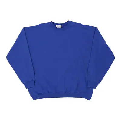 Hanes Sweatshirt - XL Blue Cotton Blend