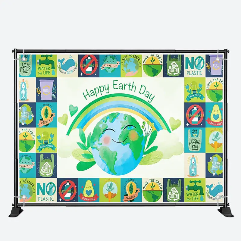 Save the Planet Happy Earth Day April 22nd Backdrop - Aperturee