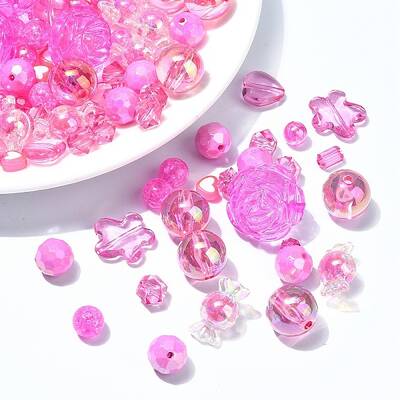 120Pcs 12 Styles Mixed Styles Acrylic Beads