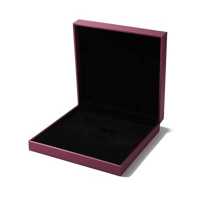 Rectangle PU Leather pendant Necklace Jewelry Storage Box