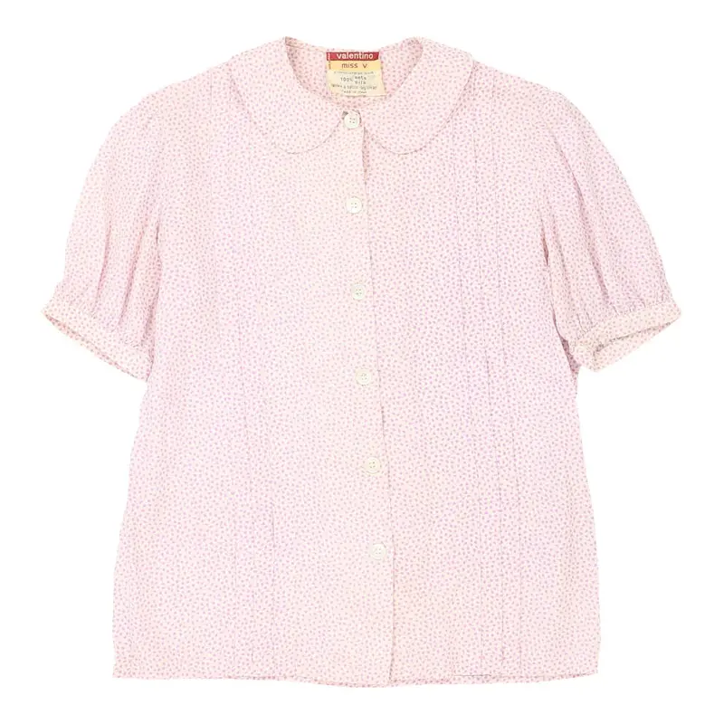 Valentino Collared Blouse - Medium Pink Silk