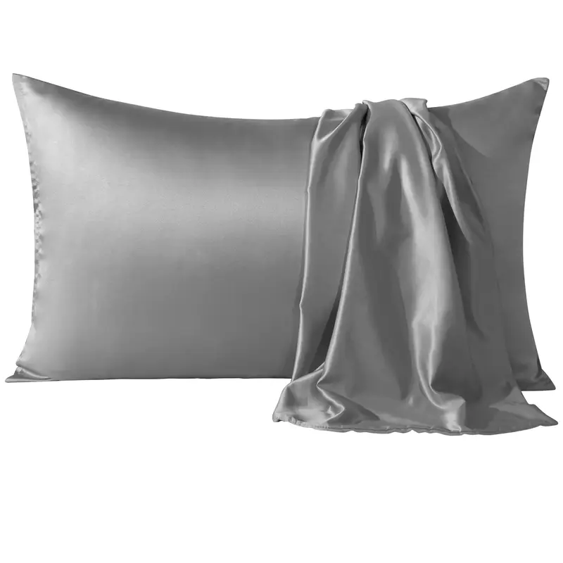 Bedsum 2 Pieces Silky Satin Pillowcases with Hidden Zipper, Super Soft Pillow Cases for Hair and Skin