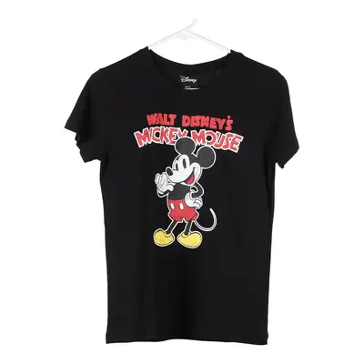 Disney Graphic T-Shirt - Small Black Cotton