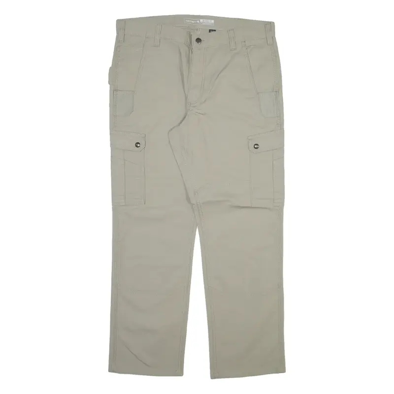 CARHARTT Carpenter Workwear Mens Trousers Grey Relaxed Straight W36 L30