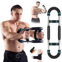 Chest & Arm Trainer Portable Strength Exerciser 60-90lbs High-Strength Metal Spring Non-Slip Foam Handle Adjustable Home Gym ...