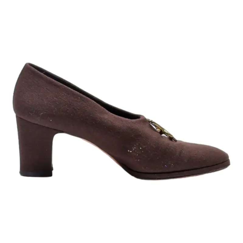 EPISODE Court Heels Brown Synthetic Womens UK 4