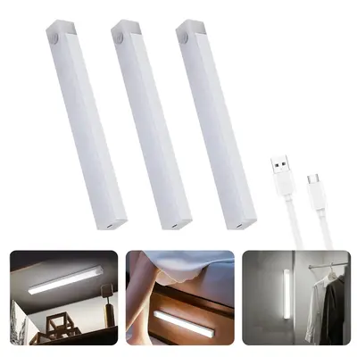 Rechargeable Under Cabinet Lighting Motion Sensor - Wireless LED Kitchen Lights for Shelves/Stairs, Indoor Battery-Powered Cl...