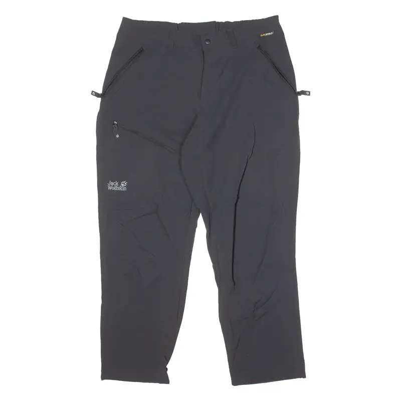 JACK WOLFSKIN Outdoor Mens Trousers Black Regular Straight W32 L25