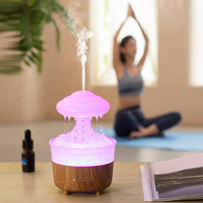 Humidifier With Raining Water Drop Sound And 7 Color Led Light Cloud Night Light Oil Diffuser Aromatherapy