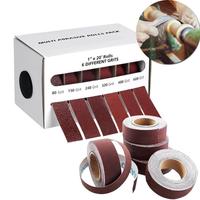 Mixed Grit Sandpaper Roll, 6 Counts Sandpaper Roll for Woodworking, Car Metal-Polishing, Abrasive & Finishing Products, DIY P...