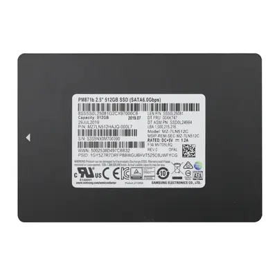 MZ-7LN512C Samsung Enterprise PM871b Series 512GB Triple-Level Cell SATA 6Gb/s Mainstream Endurance 7mm 2.5-Inch Solid State ...