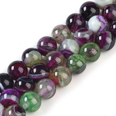 Natural Striped Agate/Banded Agate Beads Strands