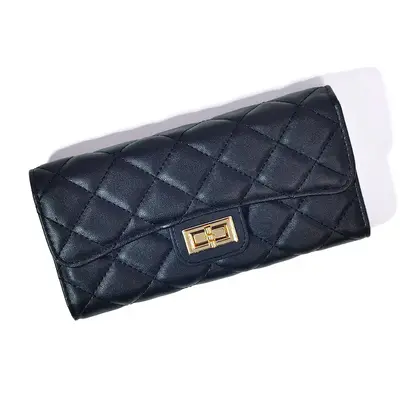 Women's Plaid Long Wallet with Multi-Card Holder, Simple Style