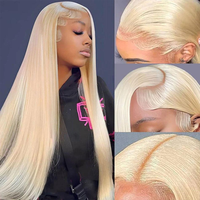 Cute Bein 613 Blonde 13x6 HD Lace Frontal Wig Pre Plucked 13x4 Straight Lace Front Human Hair Wigs For Women Can Be Dyed & Re...