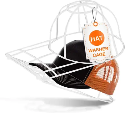BallcapBuddy Cap Washer Hat Cleaner, Hat Washer for Baseball Caps in Washing Machine or Dishwasher- Made in USA