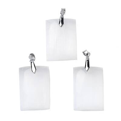 Natural Selenite Big Pendants