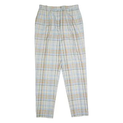 MARIE VALOIS Tartan Womens Trousers Blue Regular Straight 90s W30 L30
