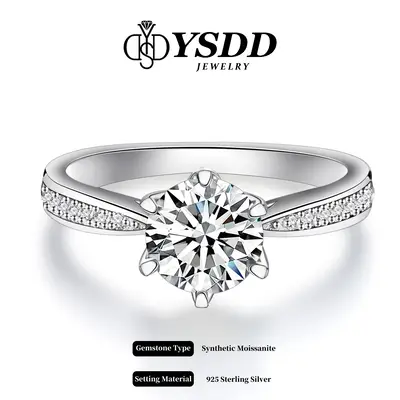 【#223 Classic】Tapered Channel-Set Synthetic Moissanite Engagement Ring in s925 1Carat