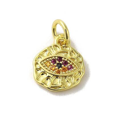 Brass Micro Pave Cubic Zirconia Charms