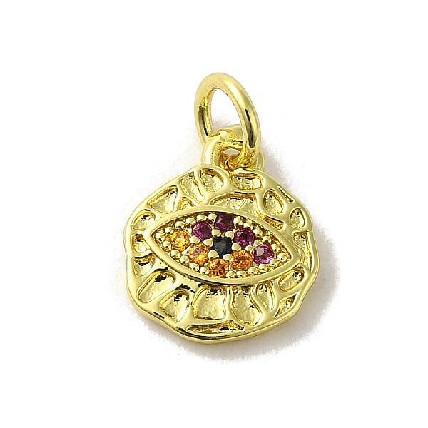 Brass Micro Pave Cubic Zirconia Charms