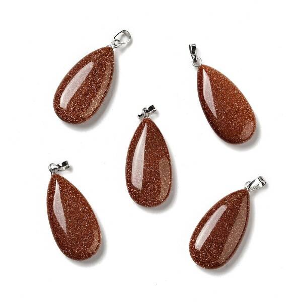 Synthetic Goldstone Pendants