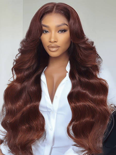 UNice 13x4 Pre-Everything™ Lace Frontal Mahogany Brown Loose Wave Wig With Face Framing Layers
