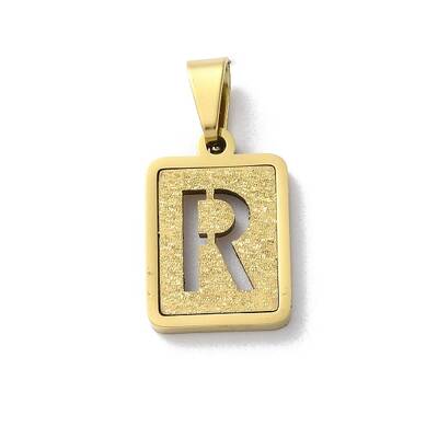 304 Stainless Steel Alphabet Pendants