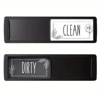 Easy To Read Magnetic Indicator Sign, Modern Stylish Universal Kitchen Dishwasher Refrigerator Magnet Sign with 2 Double-side...