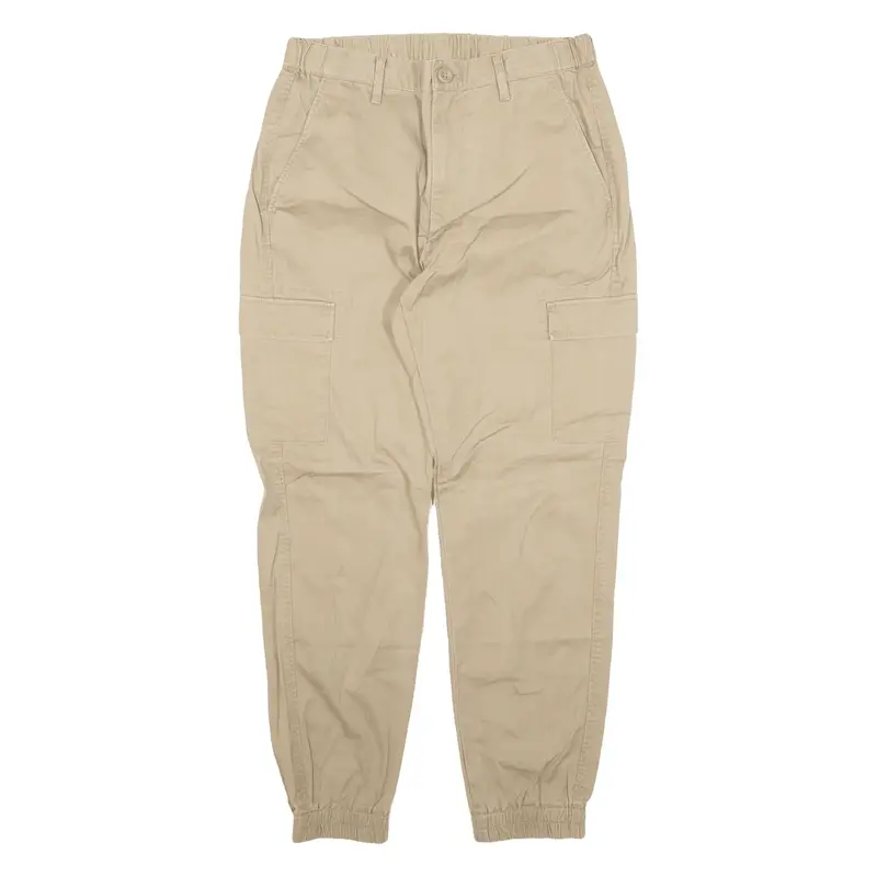 Cargo Womens Trousers Beige Regular Tapered W27 L26