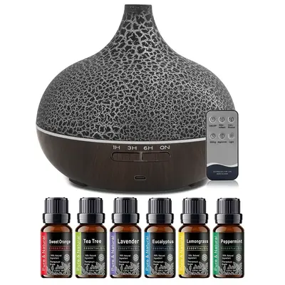 Air Humidifier and Essential Oil Diffuser Combo, Ultrasonic Cool Mist Humidifier for Large Room Bedroom, Remote Control, Ult...