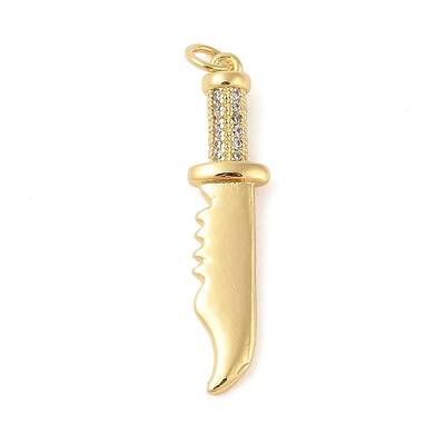 Brass Micro Pave Clear Cubic Zirconia Pendants