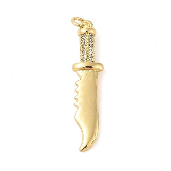 Brass Micro Pave Clear Cubic Zirconia Pendants