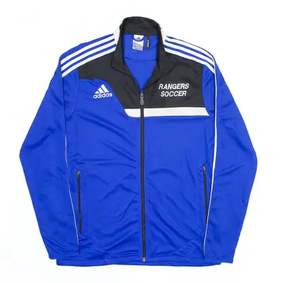 ADIDAS Rangers Soccer Blue Track Jacket Mens S